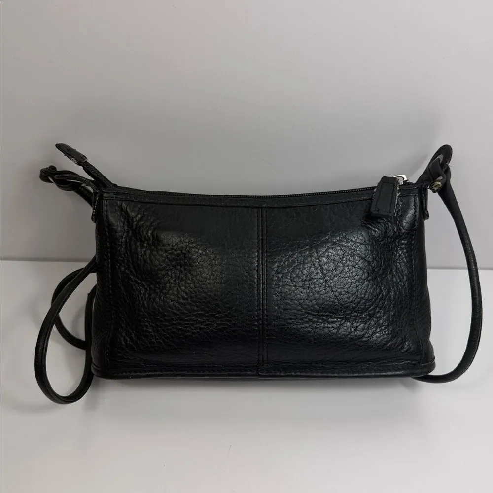 Wilsons Leather Pelle Studio Black Leather Crossbody Bag Purse Shoulder Bag